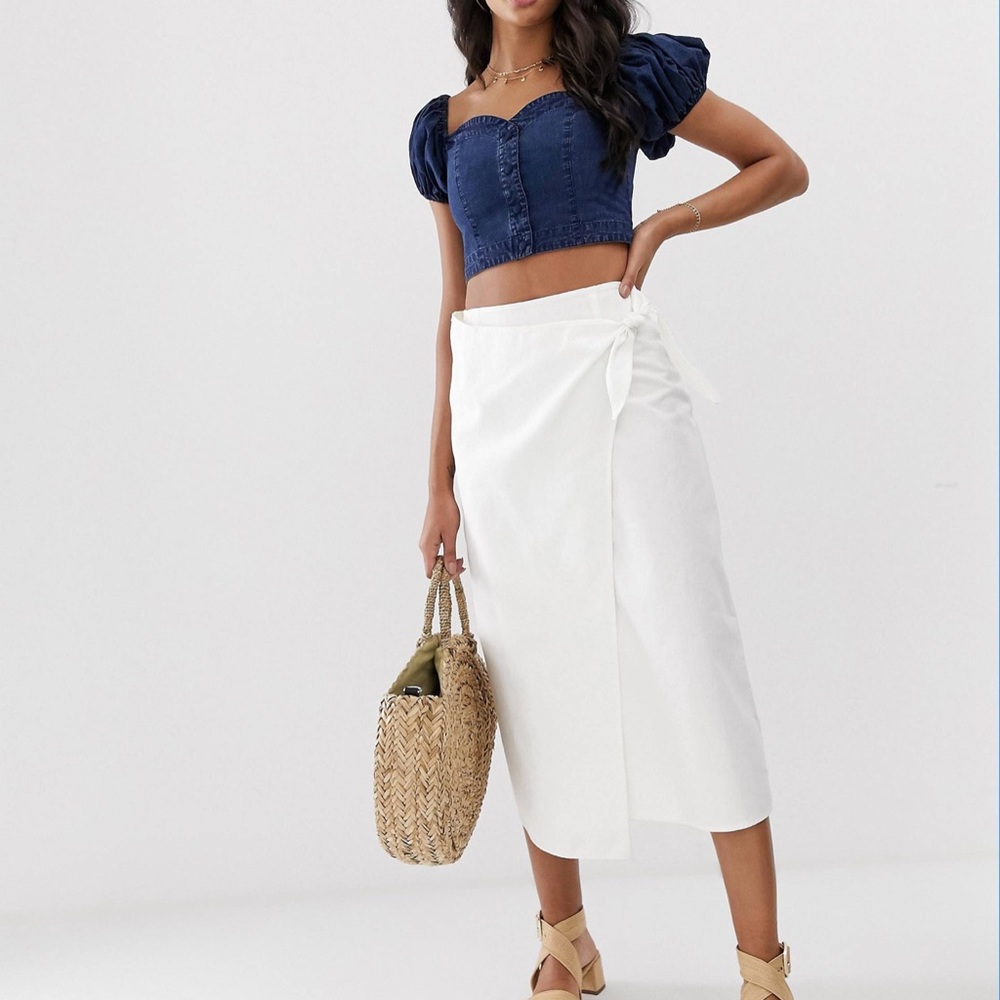 ASOS Wrap denim skirt